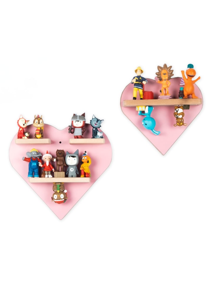 BOARTI Regal Holz Herz Kinder Toniebox Tonies Figuren in Rosa günstig kaufen onesize