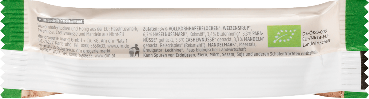 Müsliriegel, Hafer Nuss, 3er Pack, 105 g