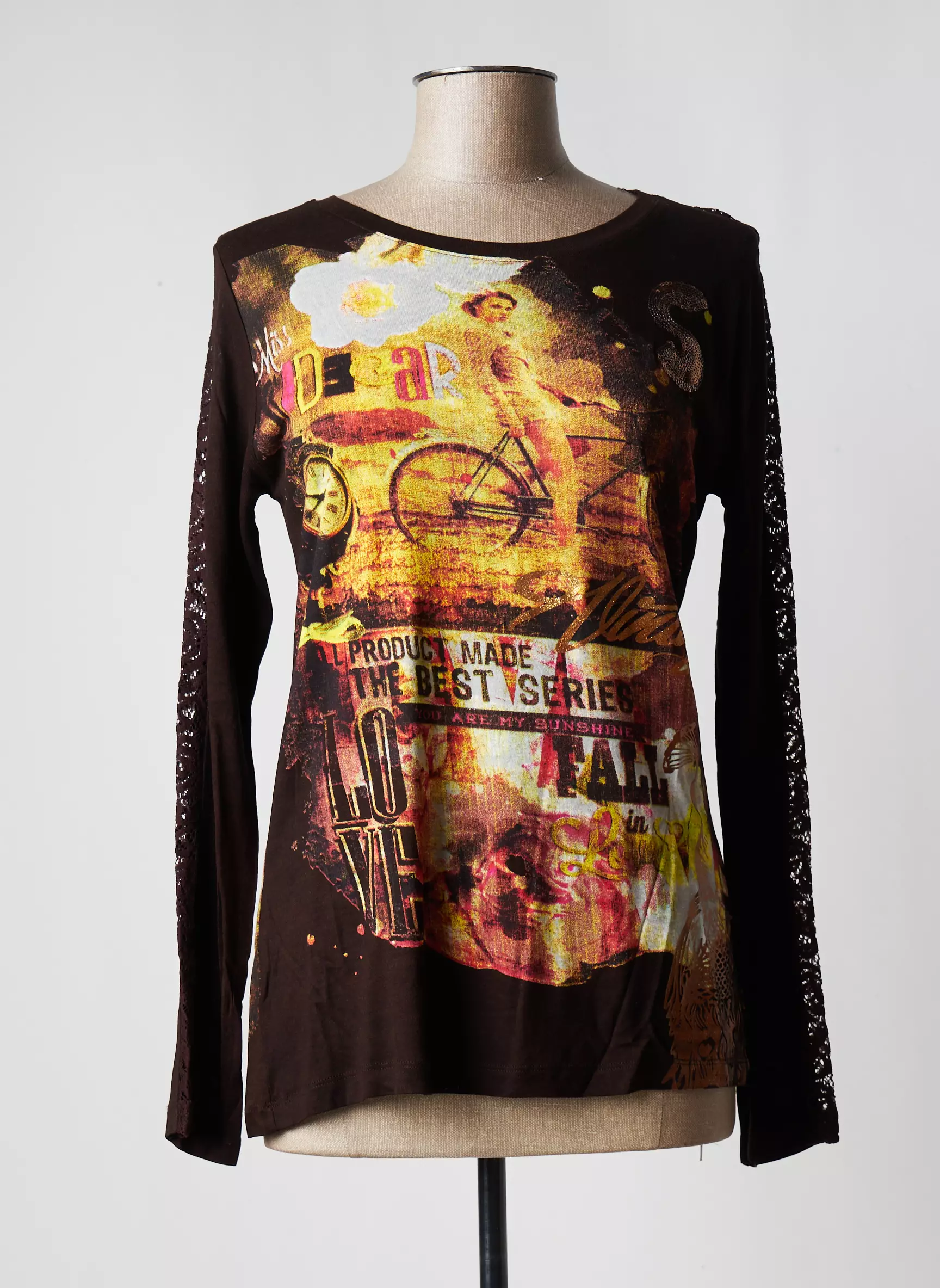 Miss Sidecar Tshirts Femme couleur marron