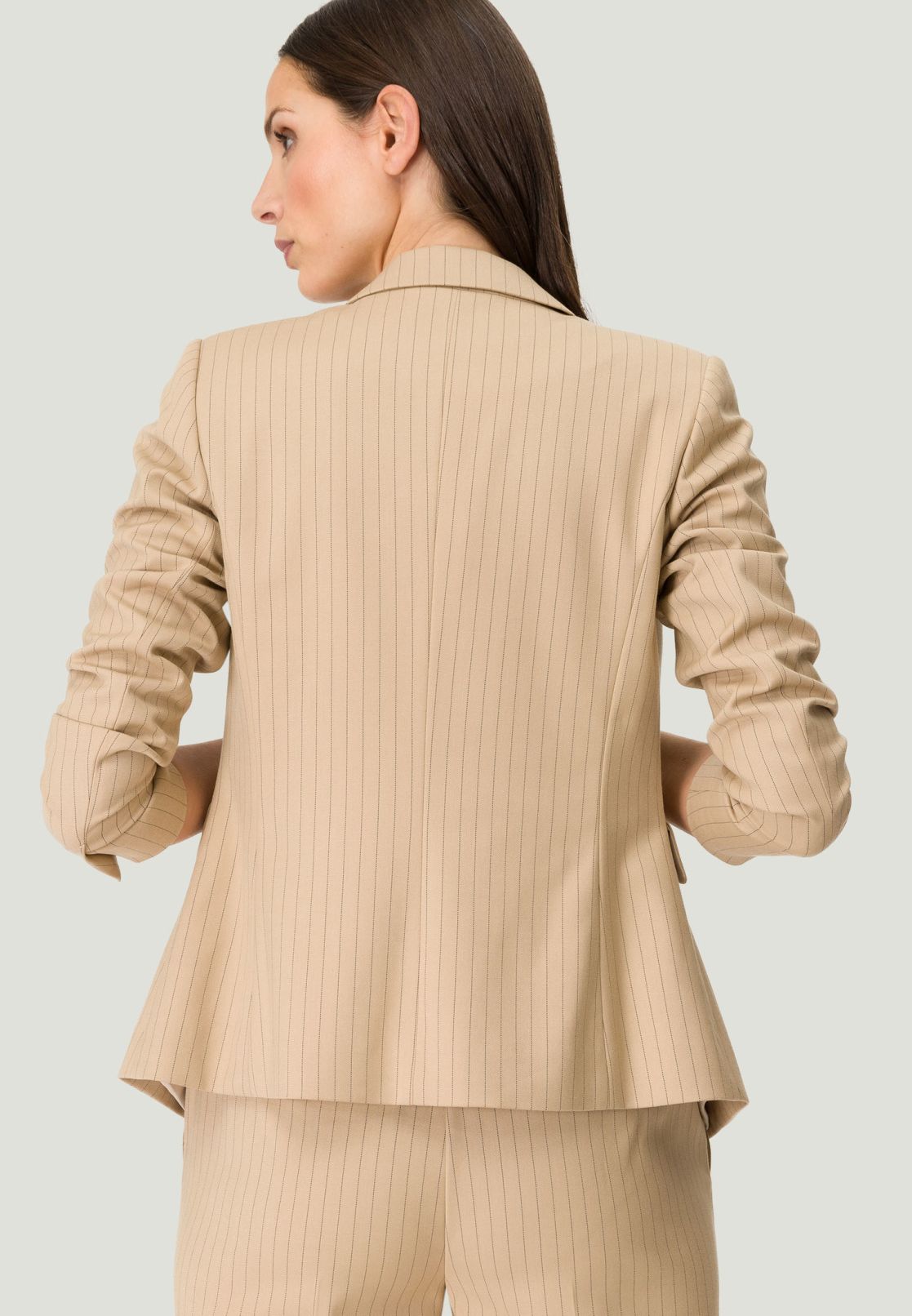Nadelstreifen Blazer mit Knopf