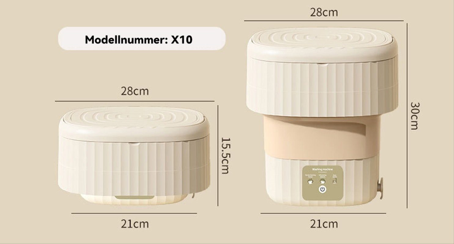 Hikeren Wäscheschleuder 9L Mini Waschmaschine Faltbar,Wäschewanne,Mit Ablaufkorb,10W
