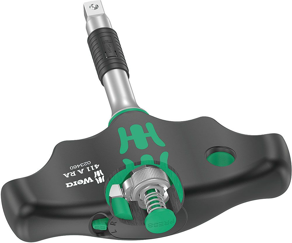Wera 411 A RA Quergriff-Adapterschraubendreher mit Ratschenfunktion 1/4
