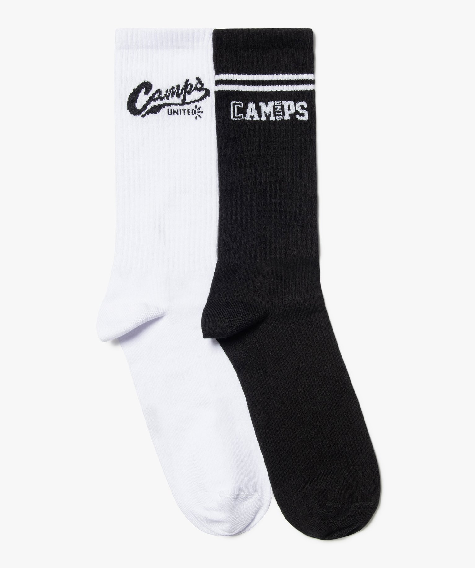 Chaussettes look sport tige haute homme (lot de 2) - Camps U... noir | GEMO