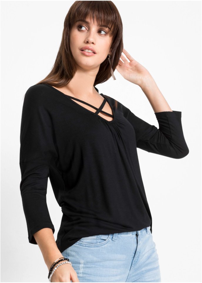 Shirt mit Detail aus nachhaltiger Viskose