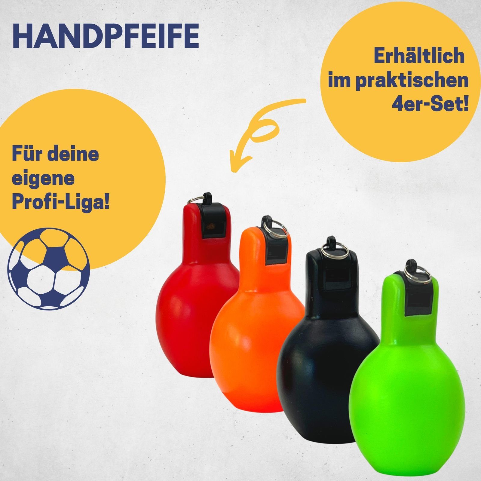 Best Sporting Handpfeife Best Sporting Handpfeife Set I hochwertige Schiedsrichterpfeife I Trainerpfeife orange + grün I Fußball-Pfeife für Kinder I robuste Sportpfeife I Trainer Pfeife I Pfeife Sport