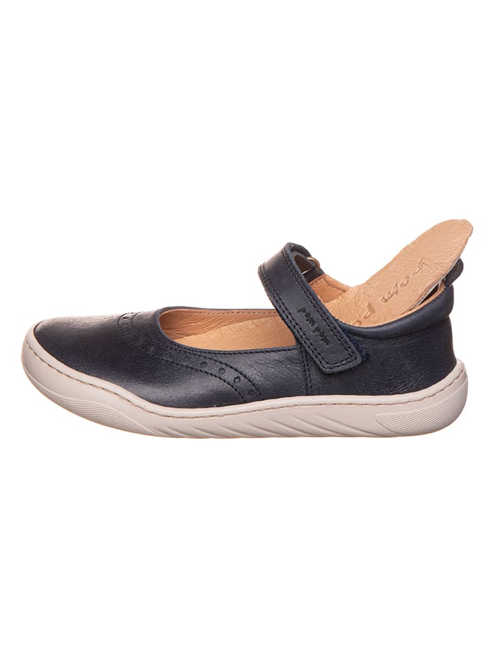 POM POM Leder-Barfußschuhe in Dunkelblau günstig kaufen