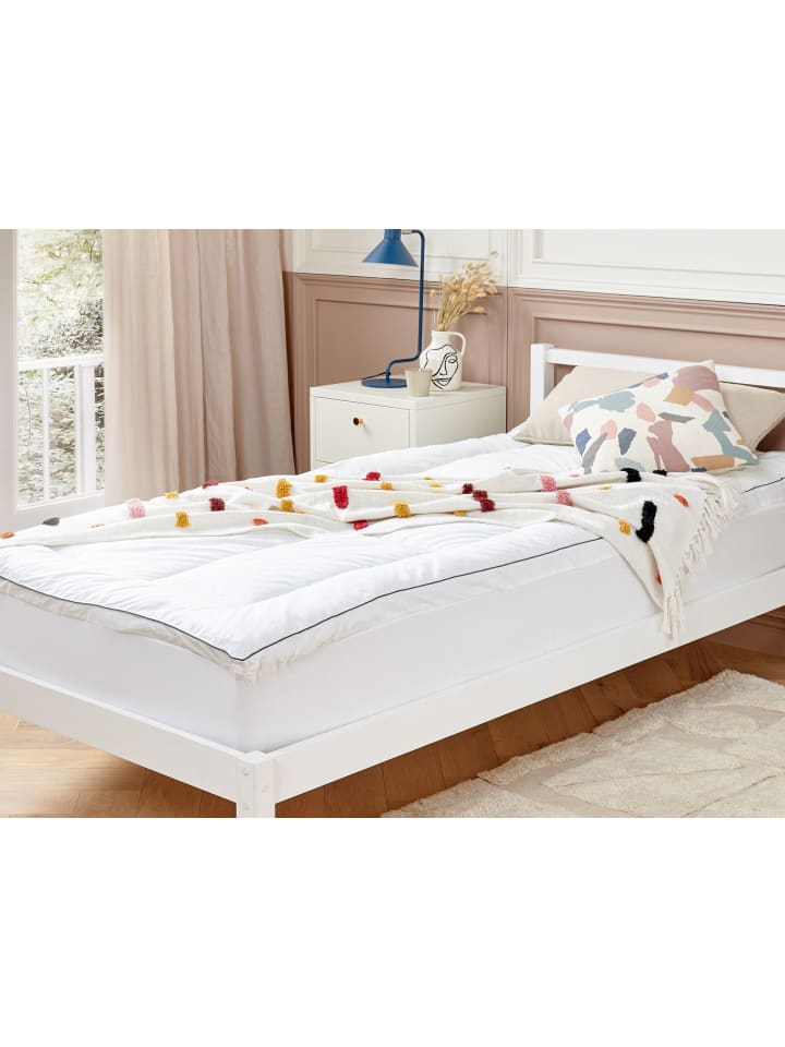 Beliani Topper MULHACEN in Weiß - (W) 90 x (H) 4 x (L) 200 cm günstig kaufen onesize