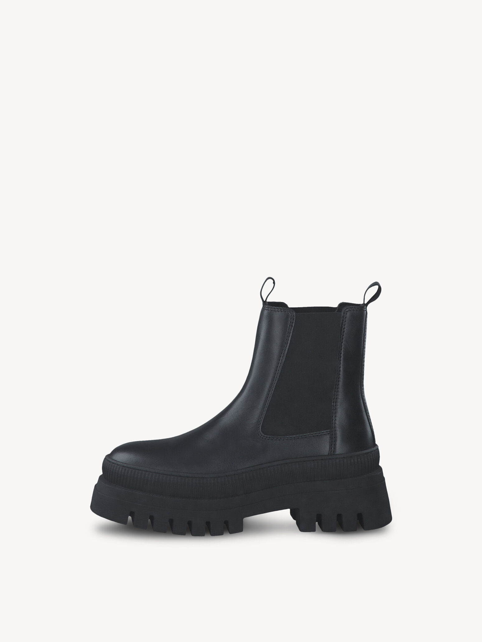 Bottine Chelsea en cuir - noir