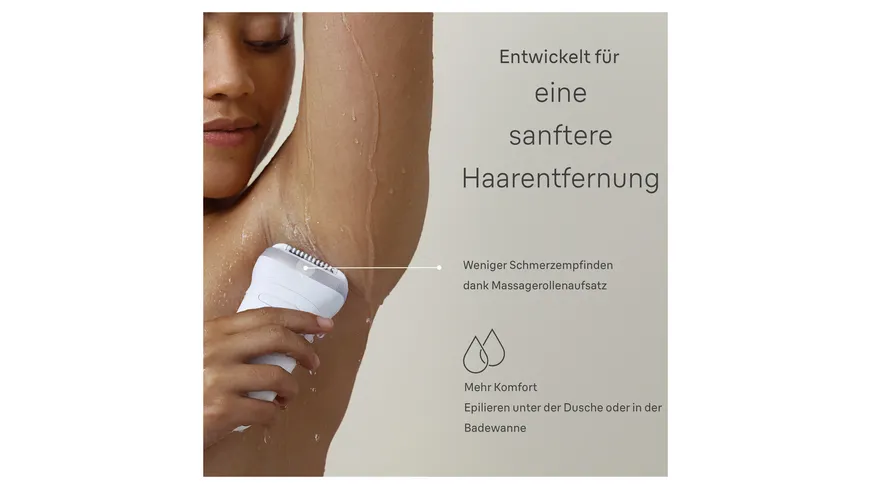 BRAUN Epilierer Silk-épil 7, 7-041 Weiß / Silber