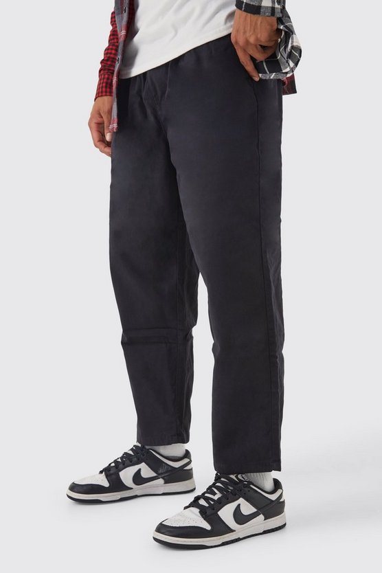 Skater Chino-Hose mit elastischem Bund