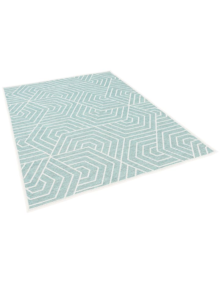 Pergamon In & Outdoor Teppich Flachgewebe Ottawa Trend in Mintgrün günstig kaufen