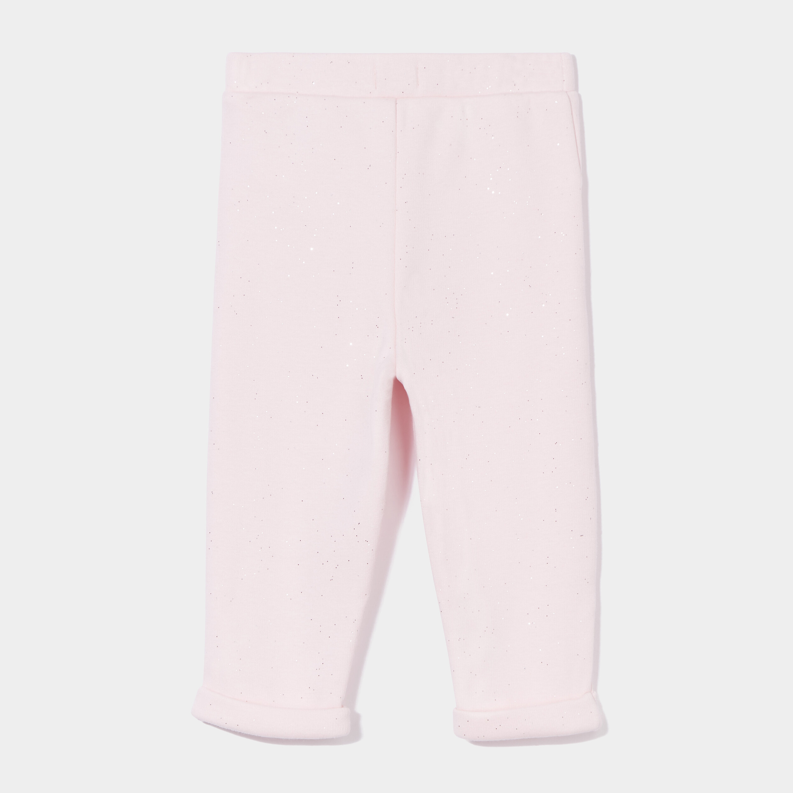 Pantalon doublé à paillettes rose clair bébé fille | La Halle