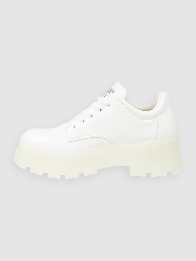 Plateau-Sneaker in Leder-Optik Modell 'Aspha' in weiß