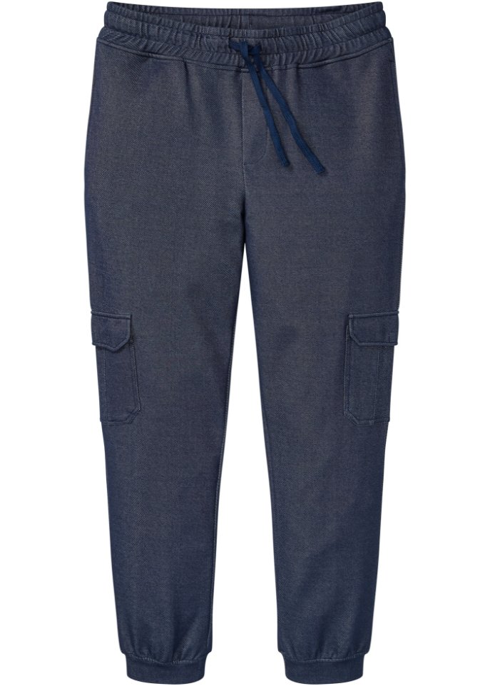 Cargo-Sweathose in Denimoptik