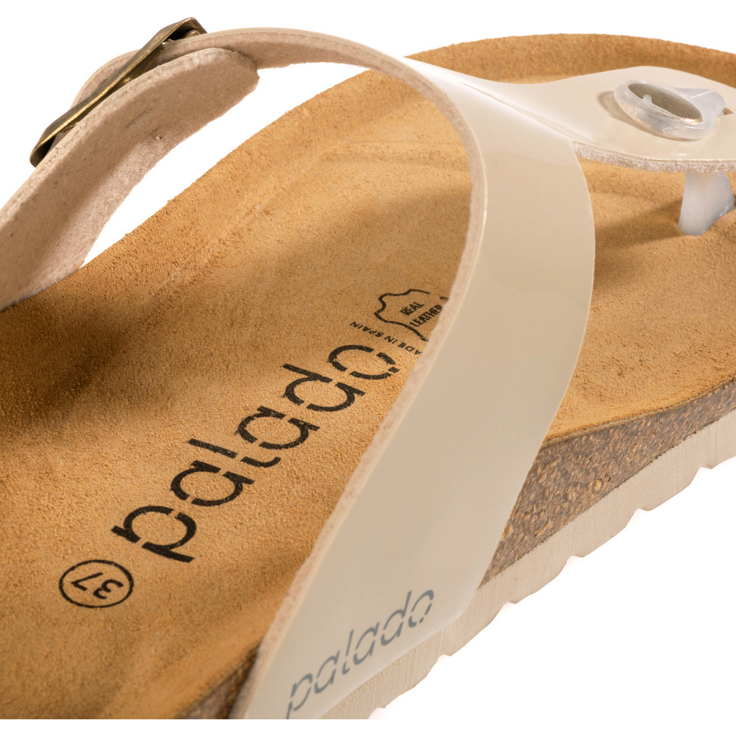 Palado Kos Lack, Zehentrenner, Damen, Cream