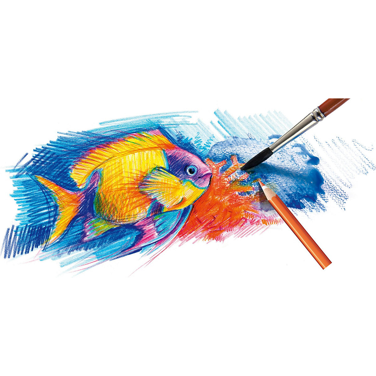 Buntstifte Noris® aquarell, 12 Farben, inkl. Pinsel