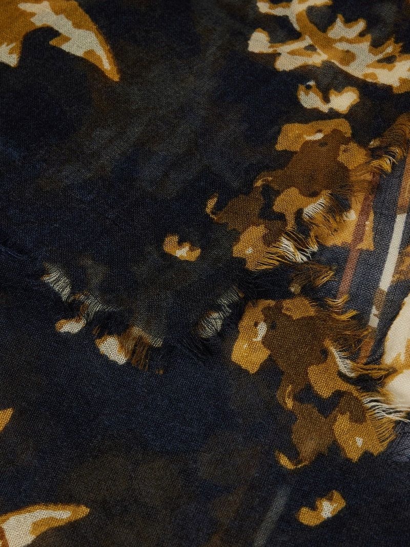 Schal mit Allover-Muster in marineblau