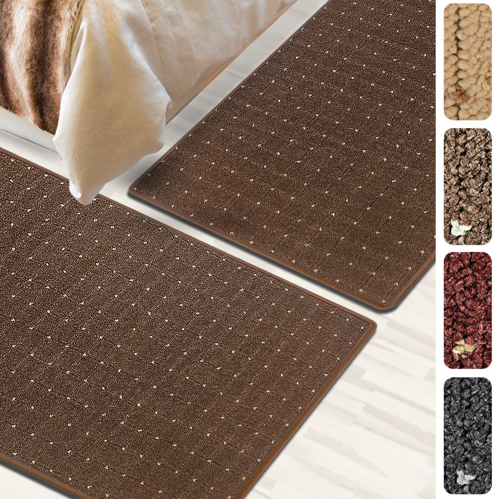 Bettumrandung Rapido, 4 Farben & 3 Größen, Bettvorleger Floordirekt, Höhe 5 mm, (3-tlg)