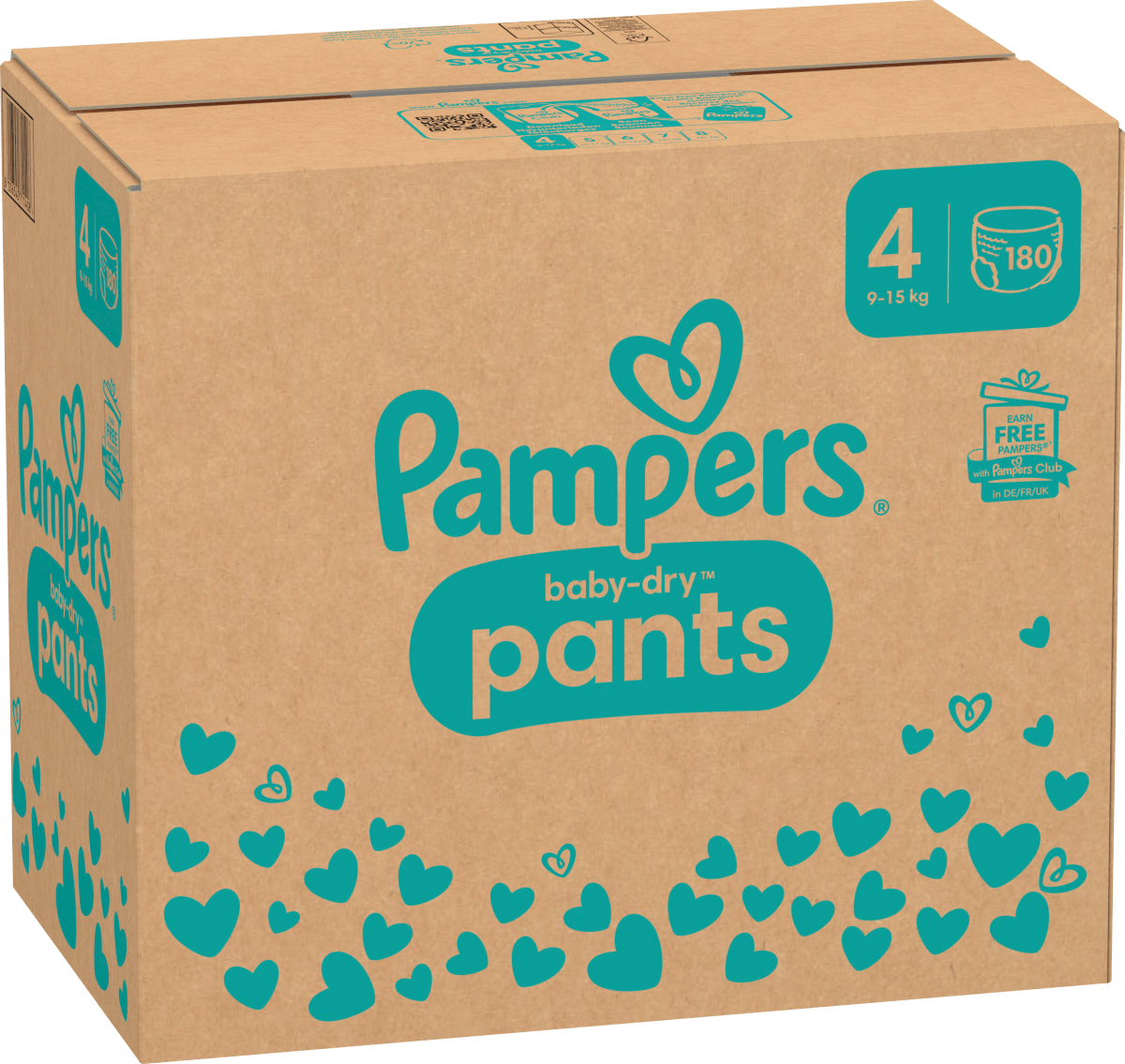 Baby Pants Baby Dry Gr.4 Maxi (9-15 kg), Monatsbox, 180 St