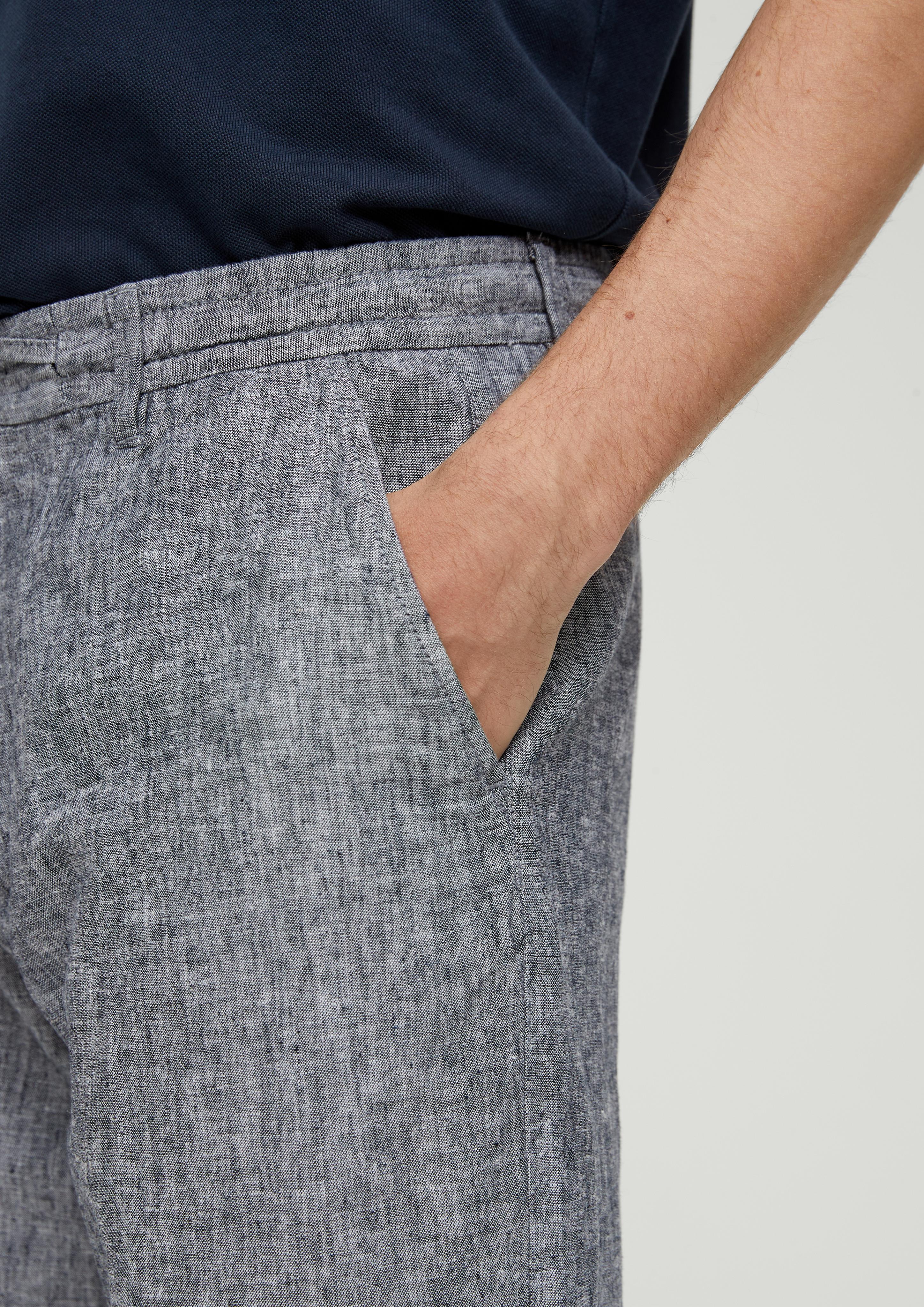 Detroit: Relaxed fit Shorts aus Leinenmix  2132056-5955