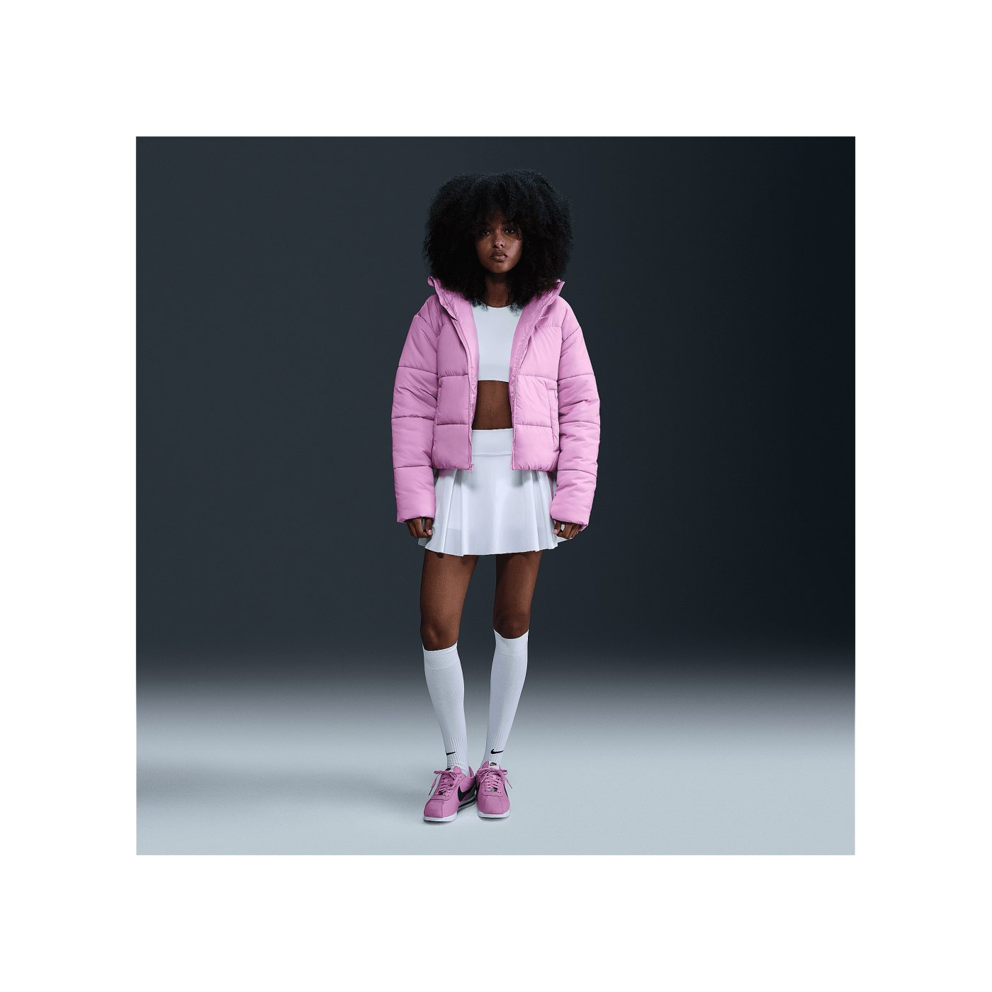 Nike Synthetic Puffer Jacke Damen Pink F632
