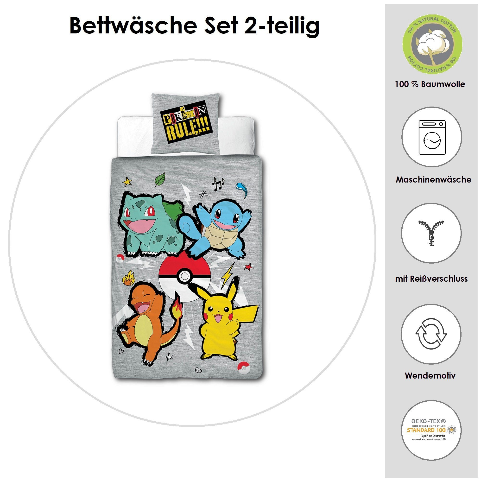 Kinderbettwäsche Pokemon 