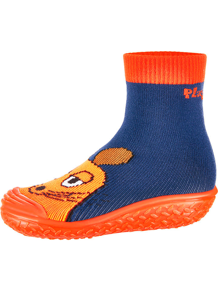 Playshoes Badeschuhe in Blau/ Orange günstig kaufen