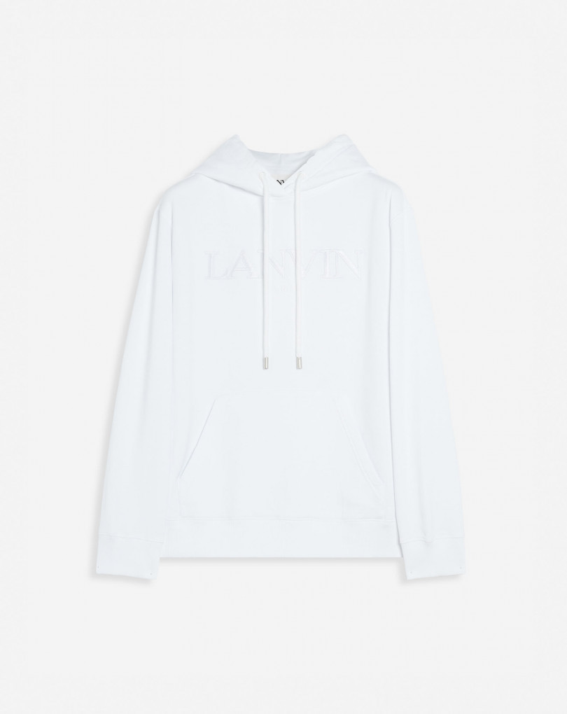 HOODIE CLASSIQUE EN MOLLETON DE COTON LANVIN BRODÉ
