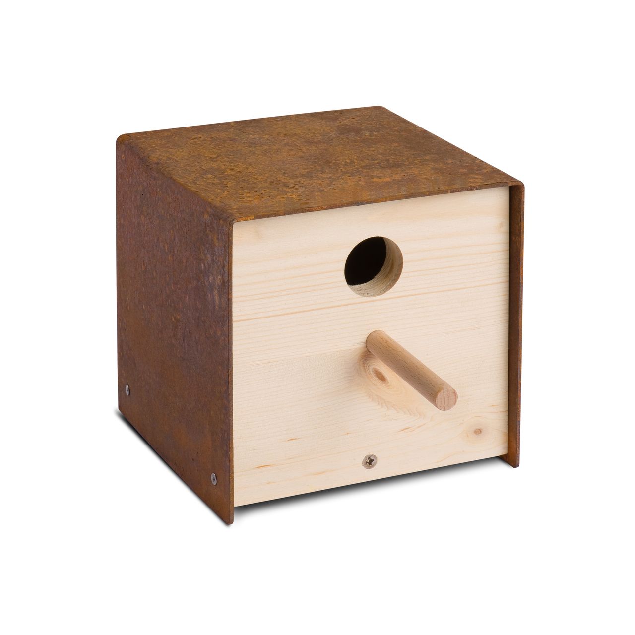 Keilbach Designprodukte Keilbach Nistkasten, wetterfester Stahl, Holzfront