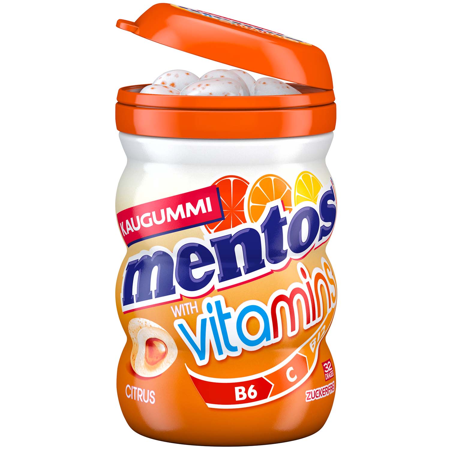 mentos Vitamins Kaugummi Citrus zuckerfrei 32er