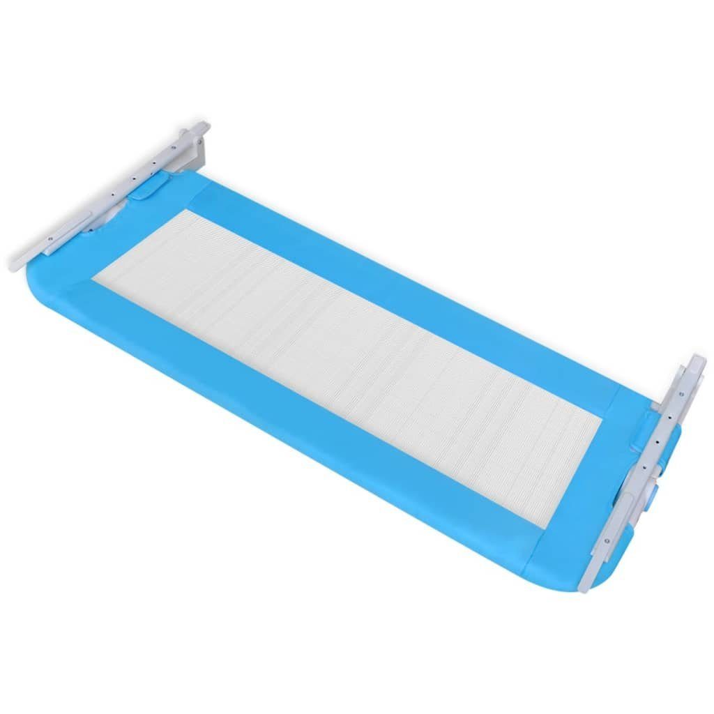 vidaXL Bettschutzgitter Bettschutzgitter Rausfallschutz Bettgitter Seitenschiene Blau 102 x 42