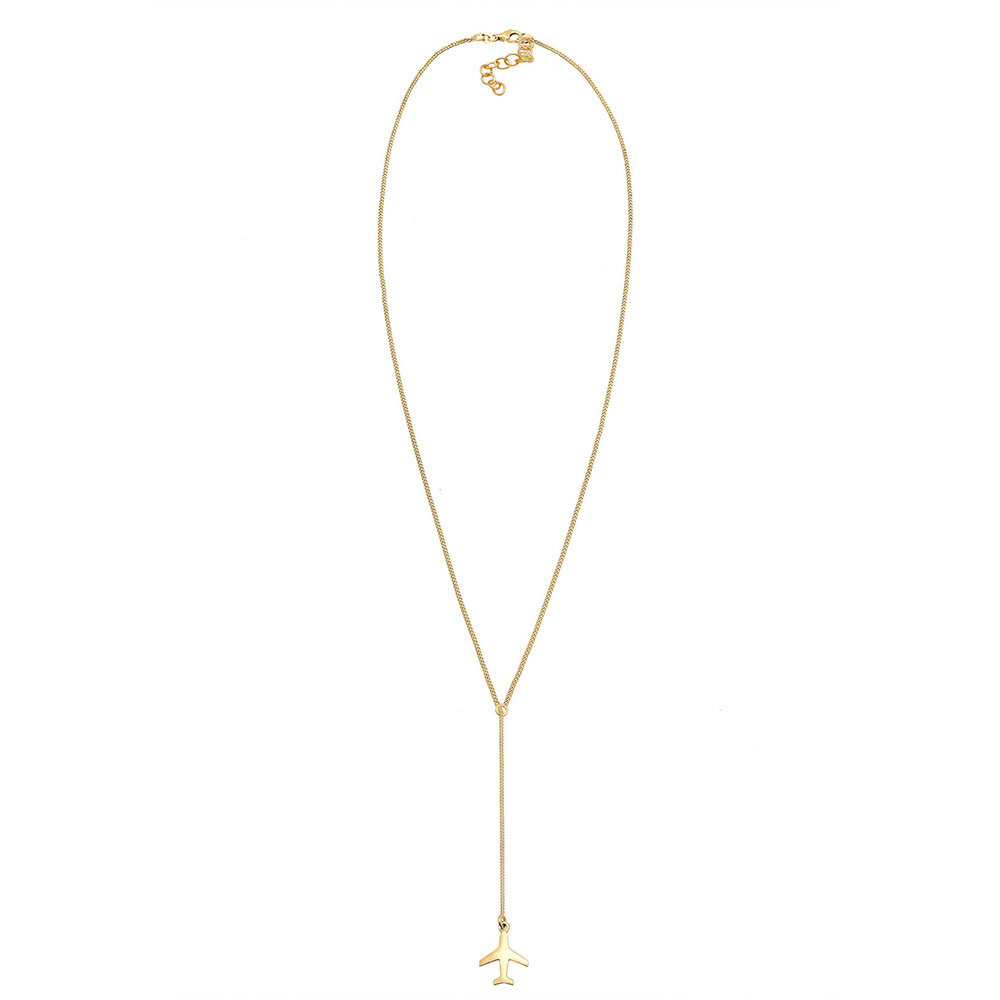 Elli Elli Collier Femme  Y Look Pendentif Avion - (925/1000) Argent collier