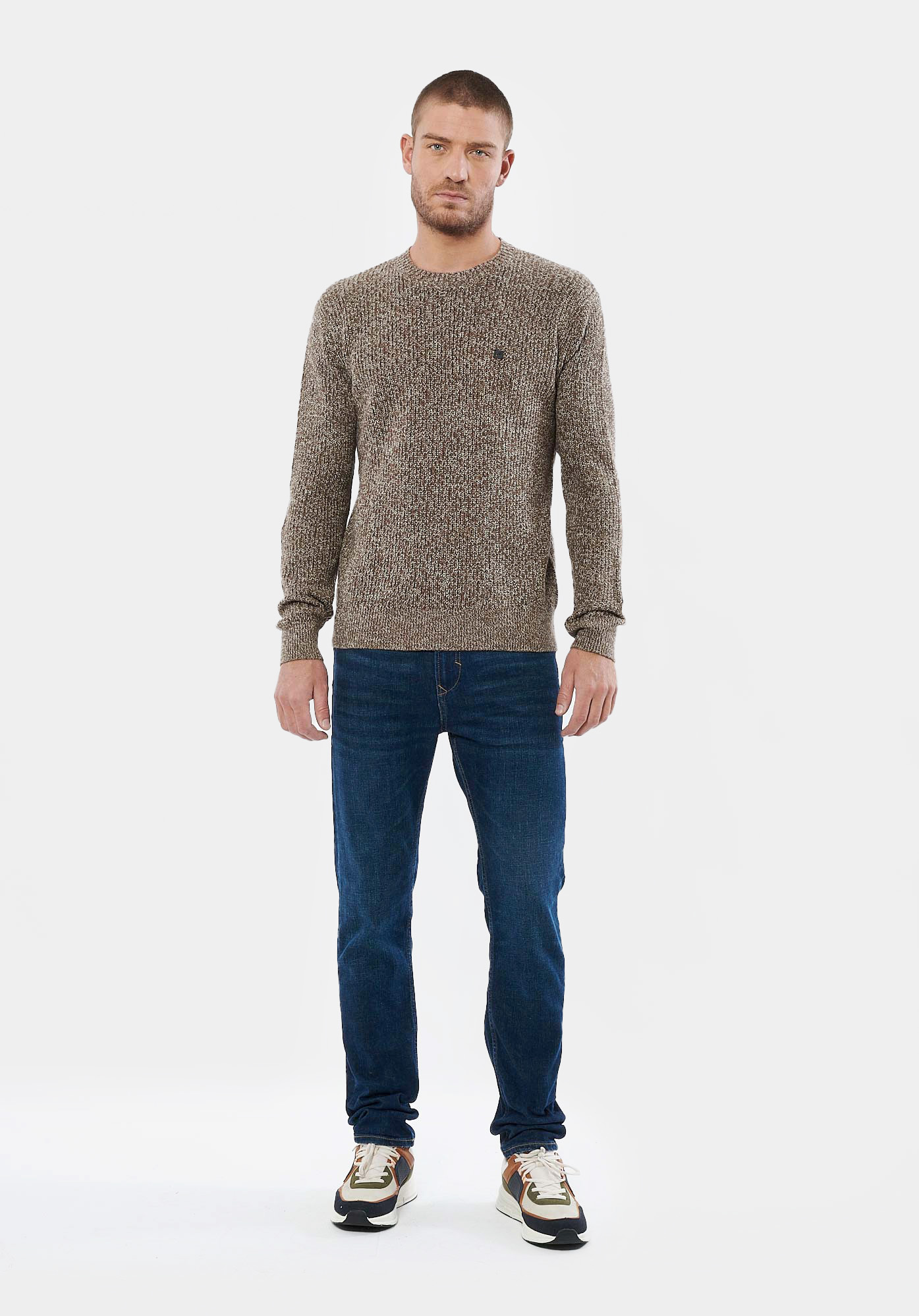 VOLKS  Pull marron homme