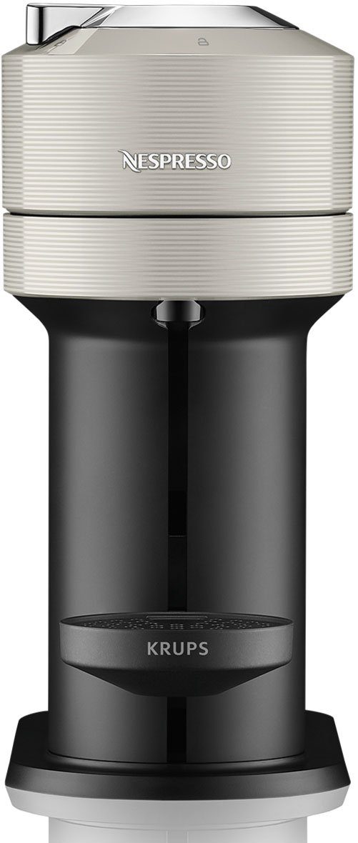 Nespresso Kapselmaschine Vertuo Next Basic XN910B von Krups, 54 % aus recyceltem Kunststoff, inkl. Willkommenspaket mit 12 Kapseln