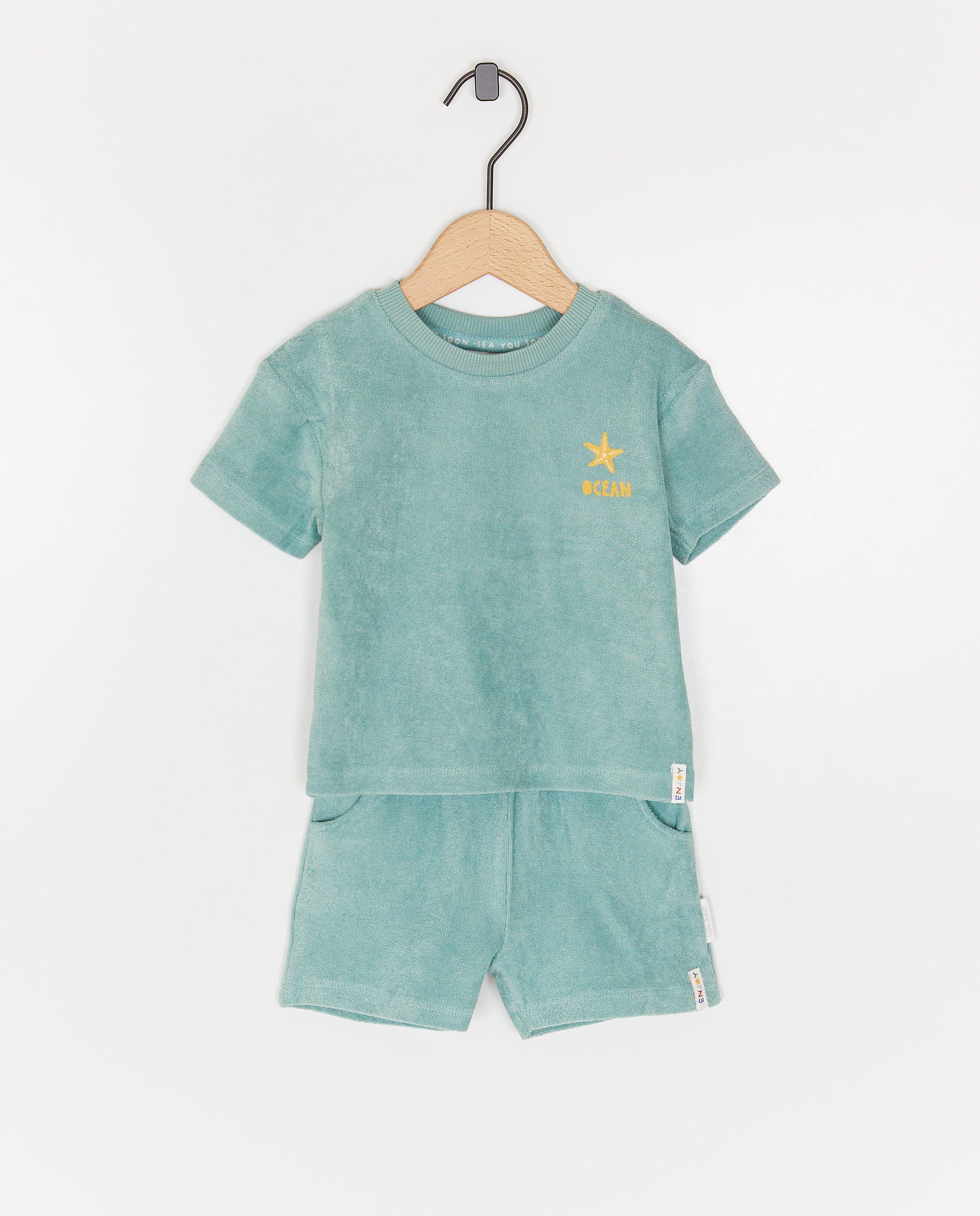 Little Dutch szett: póló + rövid blauw
