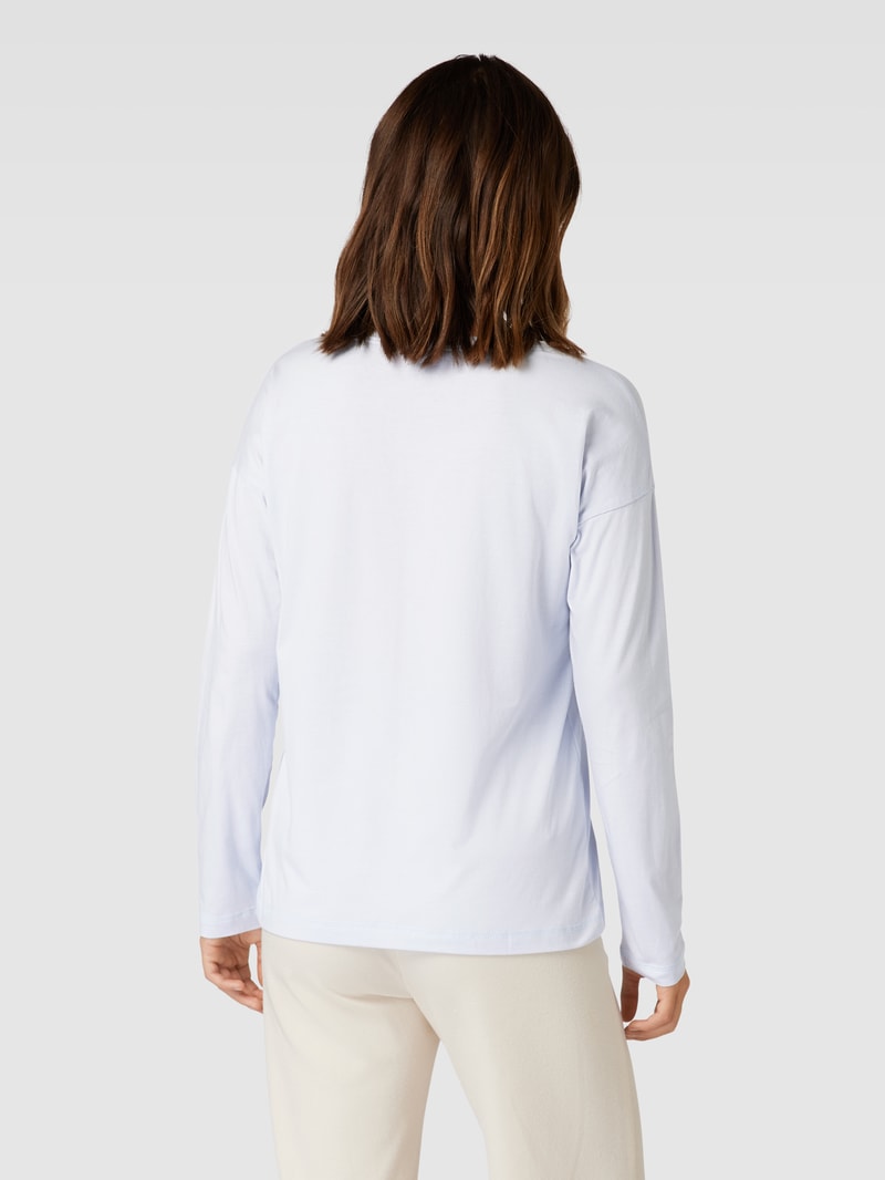 Pyjama-Oberteil mit Statement-Print Modell 'Cozy Dreams' in hellblau