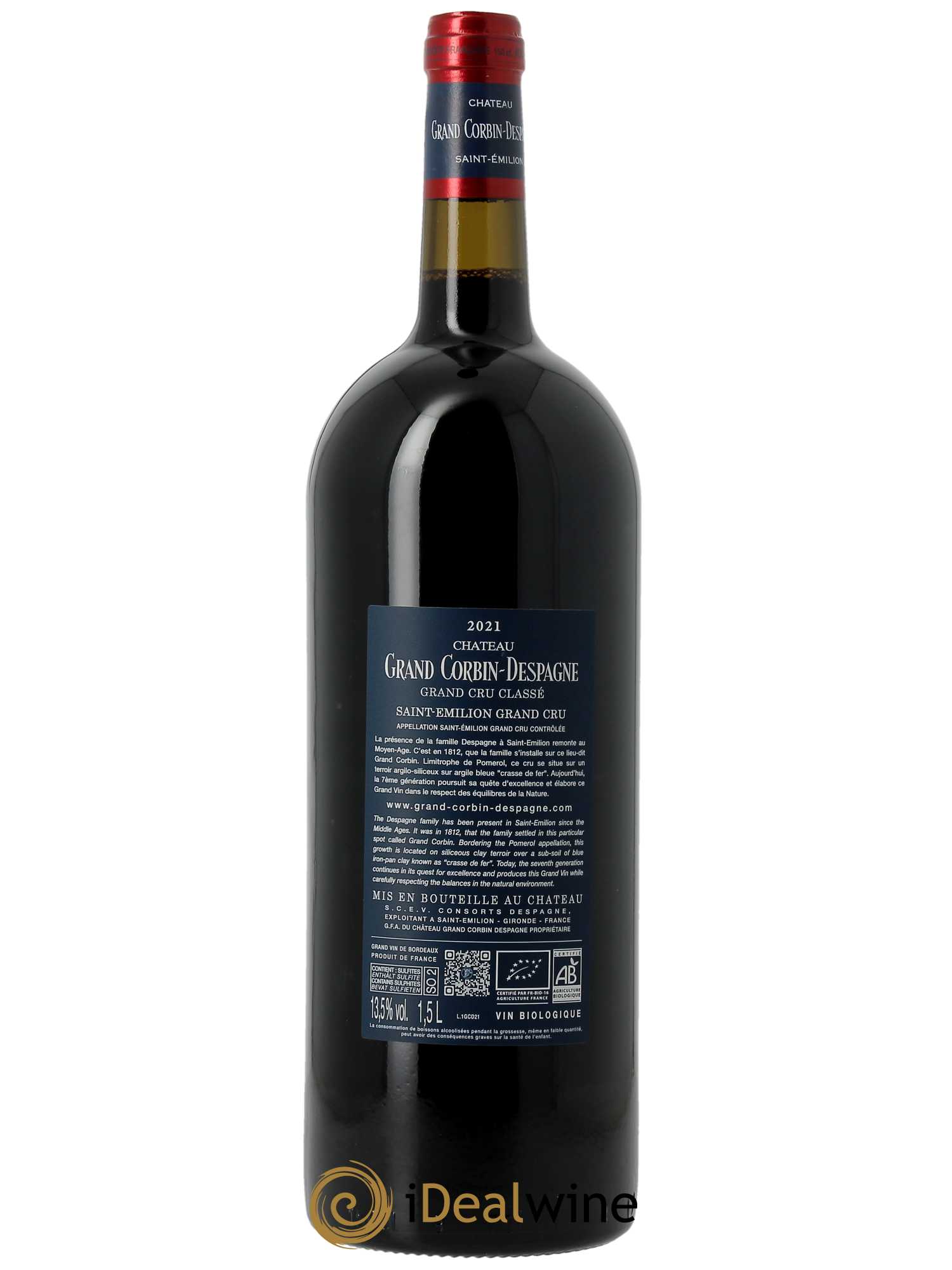 Château Grand Corbin Despagne Grand Cru Classé  2021 - Lot de 1 Magnum