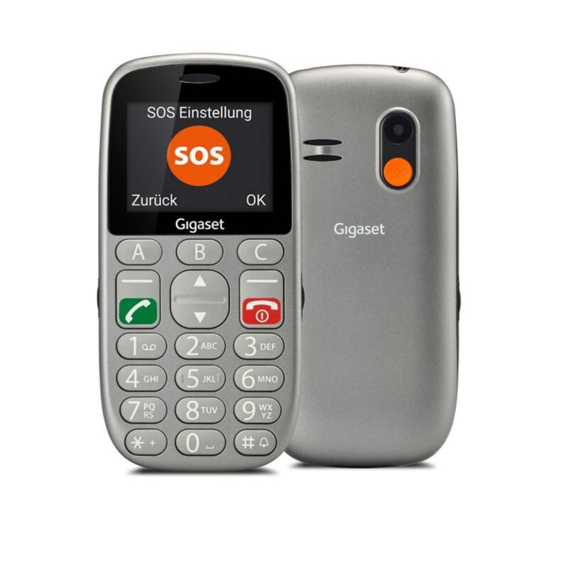 Gigaset GL390 32 GB 0,3 Megapixel 7,1 cm (2,8 Zoll) Mobiltelefon Mobiltelefon Titan, Silber