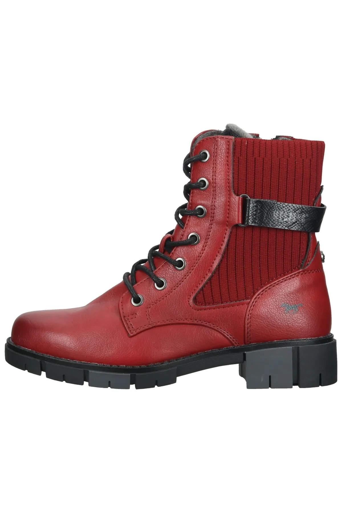 Mustang  Stiefelette - Rot - Blockabsatz