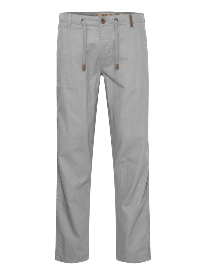 INDICODE Leinenhose IDIves 60017MM lange Hose mit Tunnelzug am Bund in hellgrau günstig kaufen