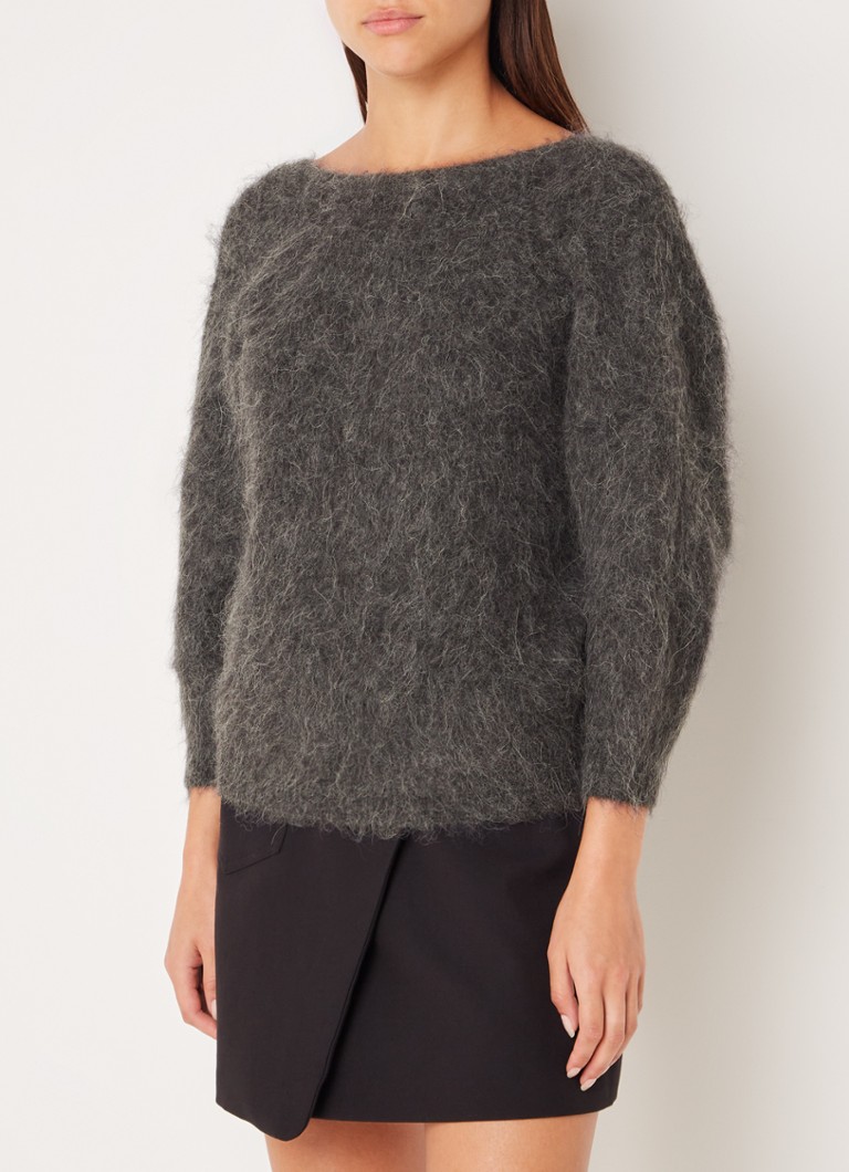 Pulover Ba&sh din amestec de alpaca fin tricotat cu detalii tricotate