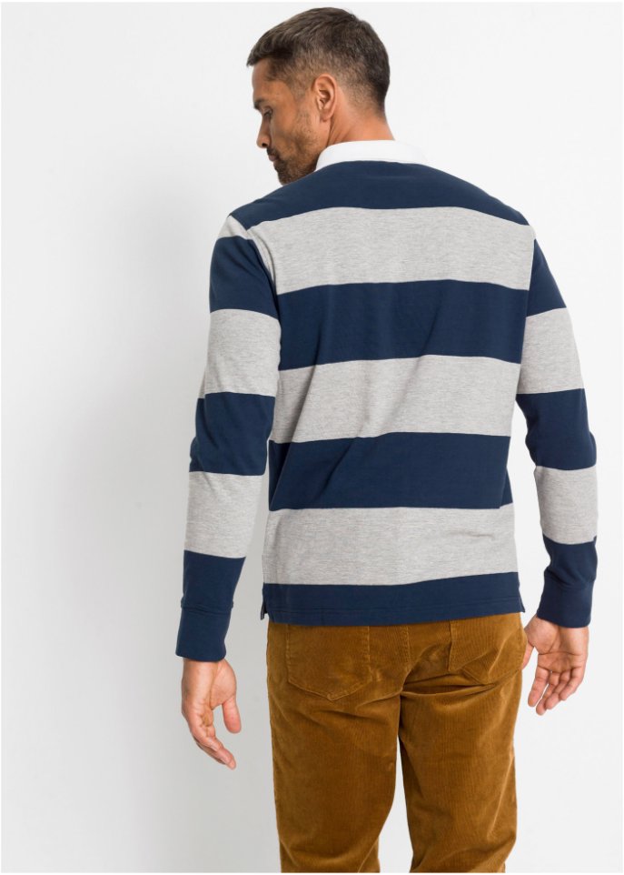 Rugby-Poloshirt, Langarm