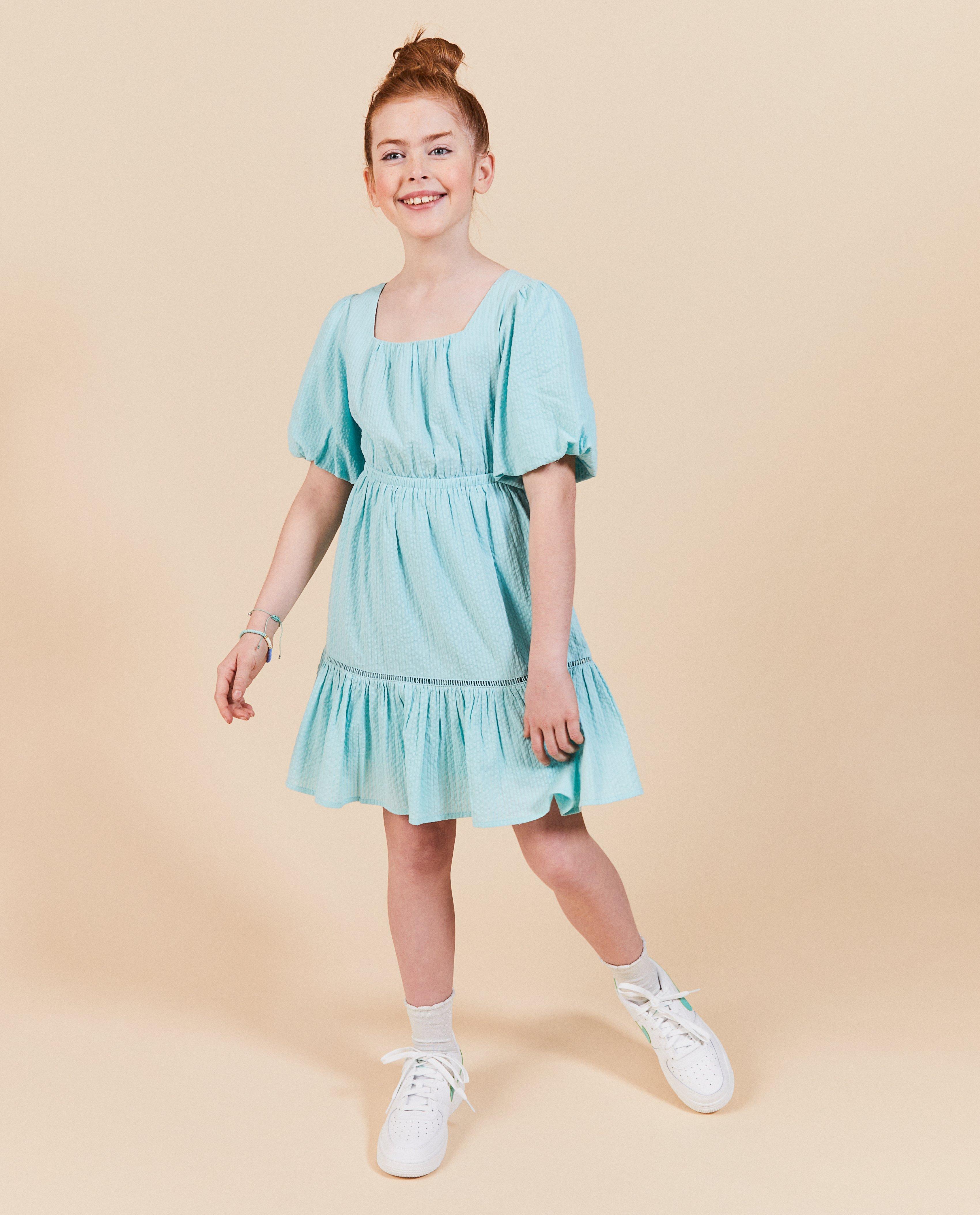 Rochie verde Milla Star cu dungi, albastru deschis de petrecere