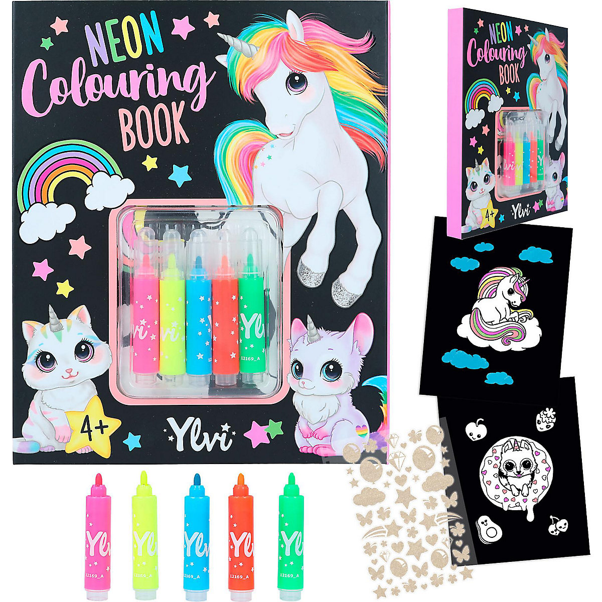 Ylvi & the Minimoomis Neon-Malbuch-Set