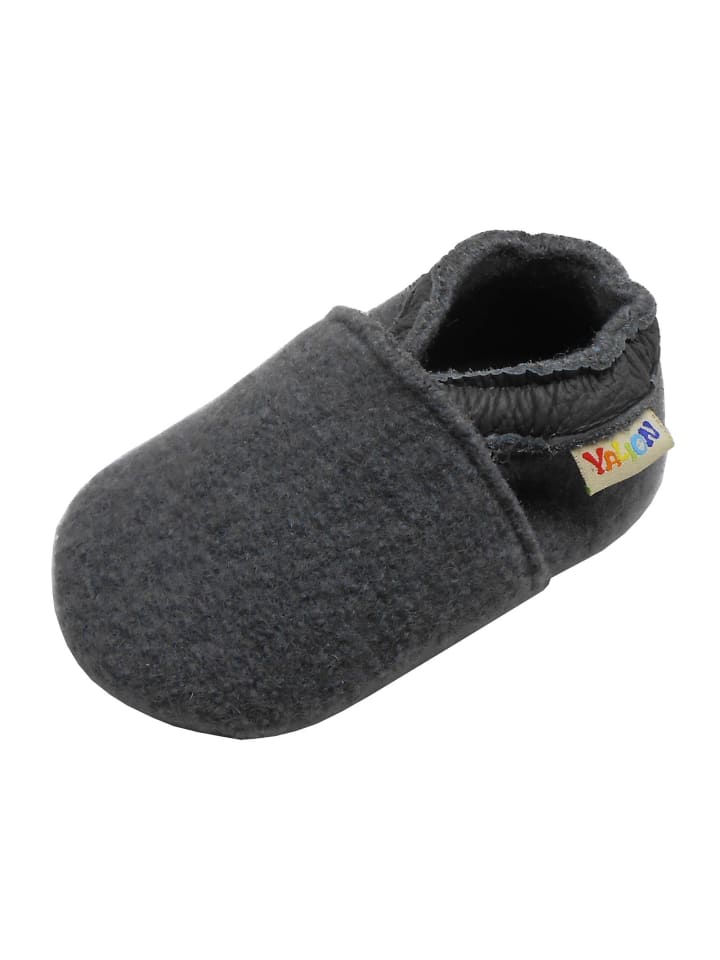 Yalion Baby Leder-Krabbelschuhe in Grau günstig kaufen 17/18