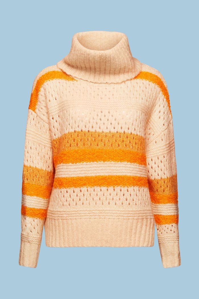 Gestreifter Rollkragenpullover