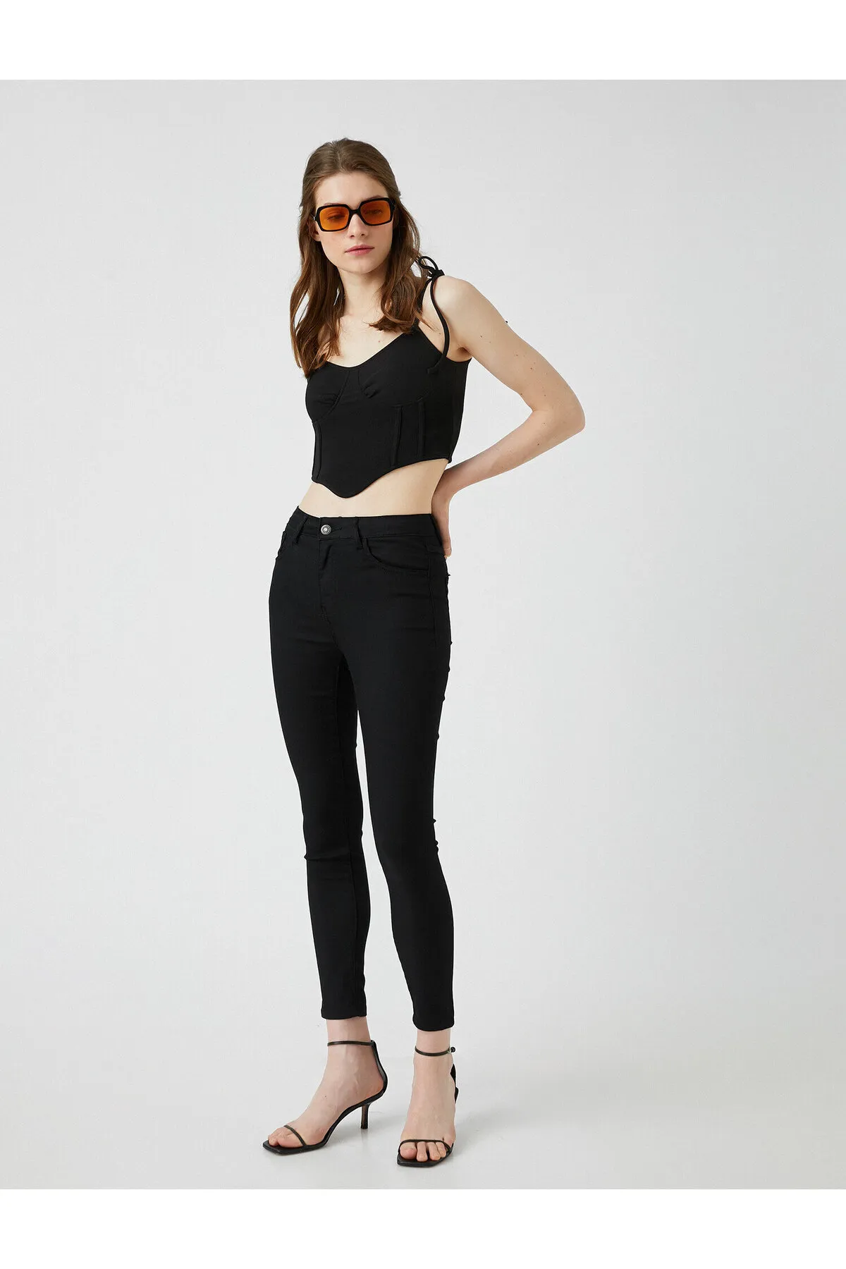Koton  Slim-Fit-Jeans mit hoher Taille – Skinny-Fit-Jeans