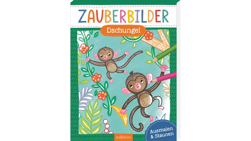 Zauberbilder – Dschungel - Ausmalen & Staunen