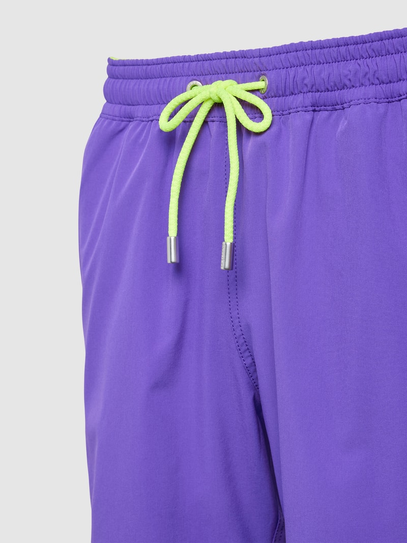 Badehose mit Label-Stitching Modell 'COMFORT' in purple