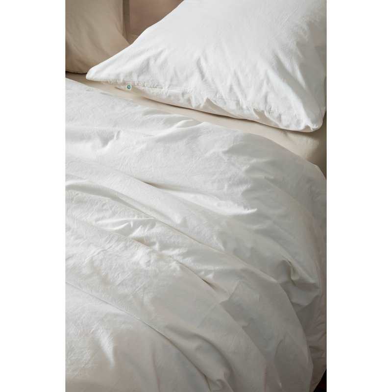 Housse de couette en Percale de Coton Bio lavé pour lit 1 personne